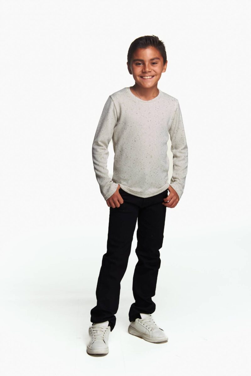 PLAYERA CUELLO REDONDO ML KID PIQUE - Imagen 4